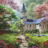 EUROGRAPHICS Virágzó kert puzzle 1000 darabbal