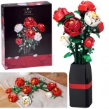 Építőkészlet rózsacsokor vázában, 818 darab