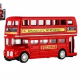 Piros emeletes busz London 12 cm