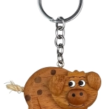 Fa kulcstartó Malacka