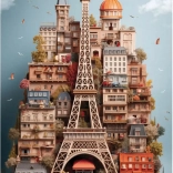 Eiffel torony puzzle 1000 darab