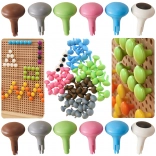 Masterkidz színes Jumbo csipeszek STEM táblához 64 db - 6 szín