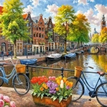 Puzzle Amszterdami Tulipánok 1000 Darabos