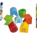 Színes, fa DETOA rakosgató torony (7 darab)