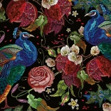 Rejtélyes kert puzzle: Pávák a rózsák között 1000 darab