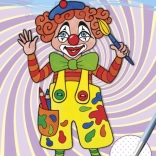 Vizes színező A5 - Bohócok