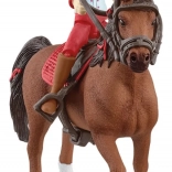 schleich horse club lovaglókészlet hannah és cayenne mozgatható figurával