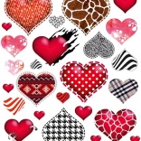 Kis ív szívecskékkel vasalható folt