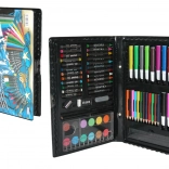 Művészkészlet bőröndben, 67 db – tengeri motívum