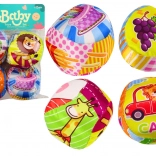 Puha színes oktató csörgő labdák 4 db-os készlet