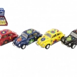 Fém autómodell KINSMART VOLKSWAGEN Beetle 13 cm, felhúzós (pull-back), 4 szín