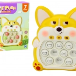 Pop-It Konzol Róka 7 játékmóddal sárga szenzoros játék