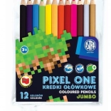 ASTRA Pixel One jumbo színes ceruzák 12 db hegyezővel