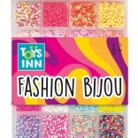 Agyag gyöngyök, vegyes, rózsaszín színben