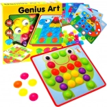 Kreatív mozaik színes pöttyökkel gyerekeknek