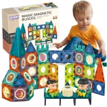 Woopie mágneses építőkészlet kastély 98 darab