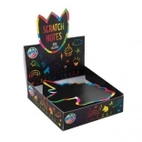 Kaparós jegyzettömb 75 lappal és kaparó tollal, 9 × 9 cm