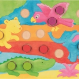 Színes GOKI kocka társító játék