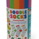 Színezhető zokni kreatív készlet tubusban