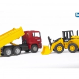 Bruder MAN teherautó billenccsel és FR130 homlokrakodóval