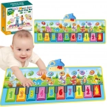 Zenei alátét Dinusie XXL 2 az 1-ben zongorával és 8 dallammal 110 cm