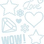 Rávasalható strasszköves matricák WOW