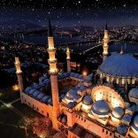 Világító puzzle Kék mecset 1000 darab