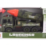 Katonai autó rakétával, elemes