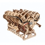 Ugears 3D fa mechanikus V8 motor puzzle