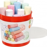 GOKI színes járdakréták vödörben, 15 db