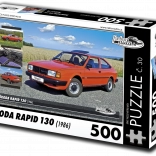 RETRO-AUTA puzzle Škoda Rapid 130 (1986) – 500 darab