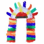 Indián színes tollas fejdísz farsangra