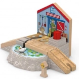 Fa vasút kacsalépő