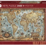 HEYE Világ puzzle, 2000 darab