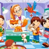 Puzzle 60 darabból Állati klinikán