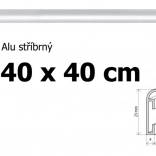 Alumínium képkeret ezüst 40x40 cm