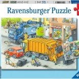 Ravensburger puzzle Kukásautó és Vontató jármű 2x24 darab