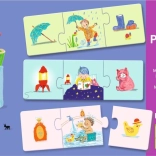 Djeco Puzzle Trio – Az én napom 8×3 darabos