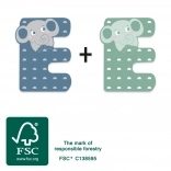 Fából készült E betű