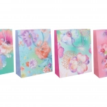 Ajándéktáska L méret, 30 × 41,5 × 12 cm – egész éves, 4 féle minta