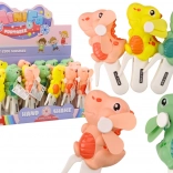 Kézi szélmalom Dínó Mini szélforgó gyerekeknek 3 színben