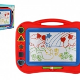 Mágneses rajztábla bélyegzőkkel, 43 × 30 cm