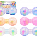 Antistressz szorítós súlyzó csillámokkal