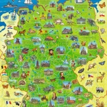 XXL színes Németország térkép kirakó