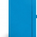 Vonalas kék notesz 13 × 21 cm, kemény kötésű, tollhurokkal