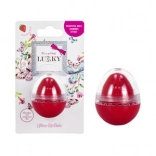 Csillámos, tojás alakú ajakbalzsam, vörös rózsa – Lukky