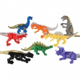 8 darabos műanyag dinoszaurusz készlet, 14–17 cm, tasakban