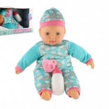 Baba játék 40 cm puha testtel, cumisüveggel és cumival