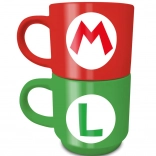 Super Mario Mario és Luigi kerámia bögre szett