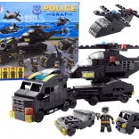 Rendőrségi építőkészlet 6 az 1-ben, 343 darab, fekete